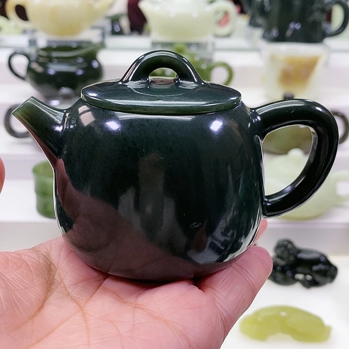 未镶嵌和田玉挂件茶壶160m l