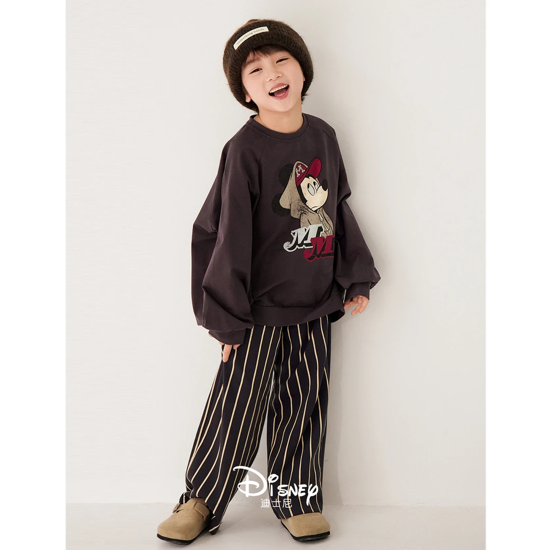 迪士尼儿童睡衣春秋亲子装柔软棉可爱米奇大码男女童可外穿家居服