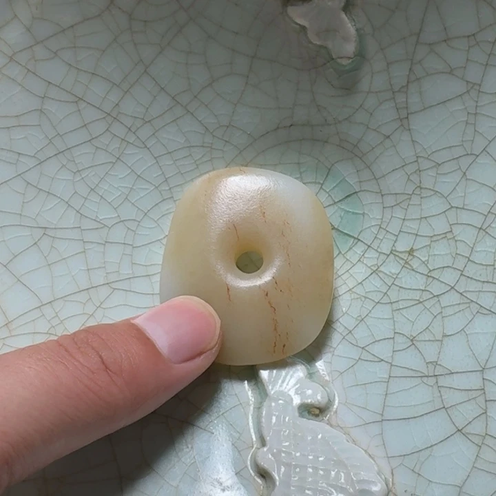 好***哥瓷片双鱼青瓷开片大碗