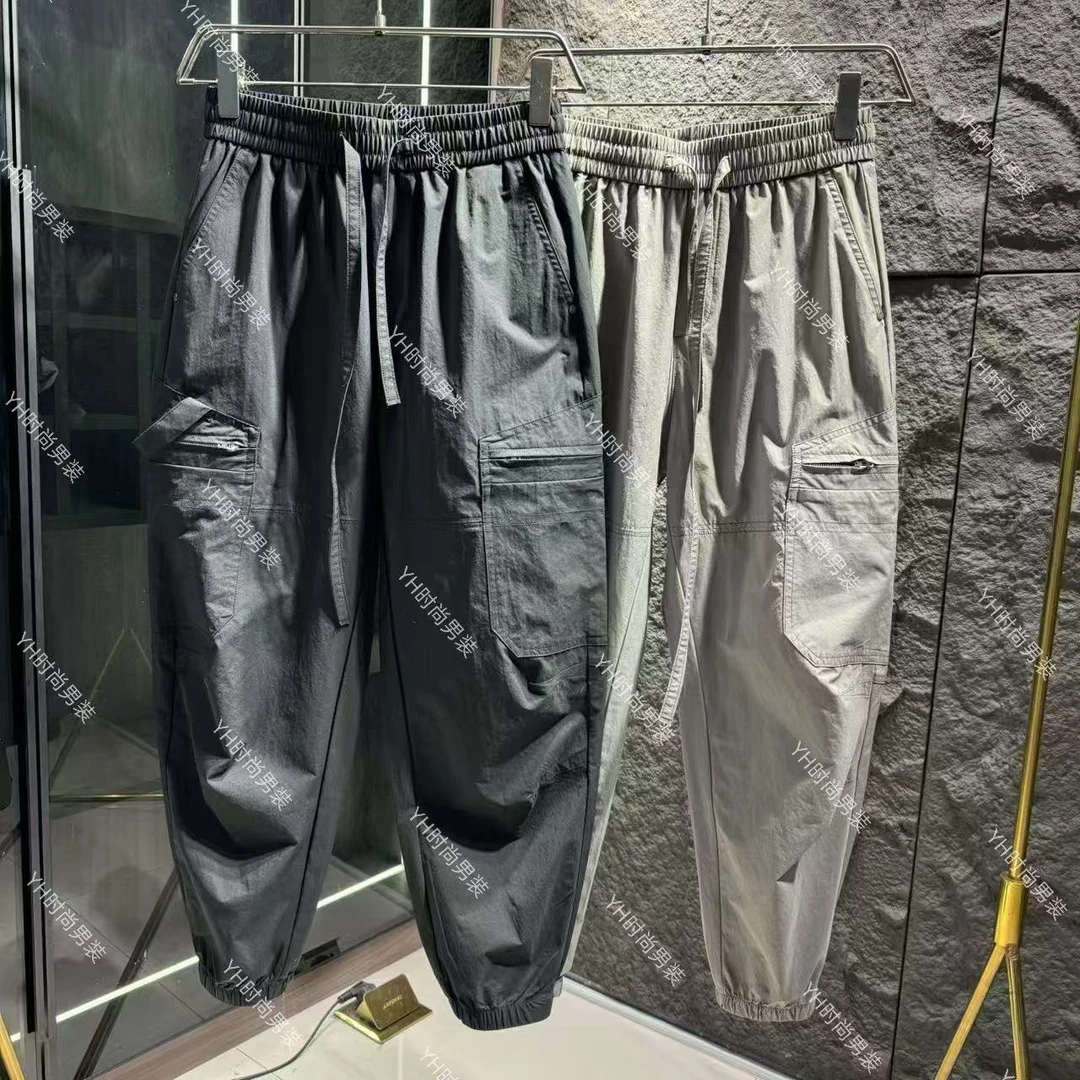 春季新款时尚潮流美式高街多口袋工装裤宽松休闲舒适百搭束脚长裤