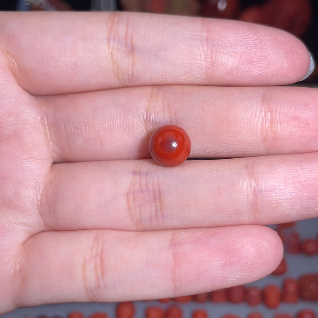 南红玛瑙未镶嵌瓦西圆珠8mm+