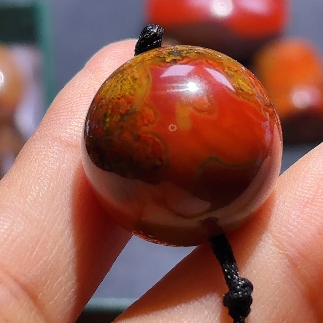 土***子玛瑙/玉髓吊坠(不含链)合金