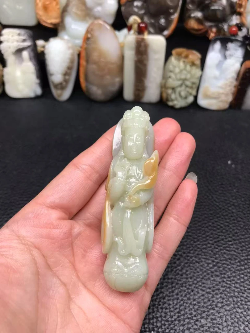 和田玉观音，实物漂亮