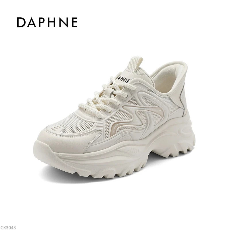 达芙妮女士运动透气老爹鞋2025夏季新款时尚舒适网面厚底休闲鞋h