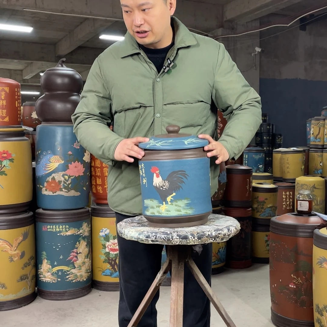 宜兴原矿紫砂茶叶罐