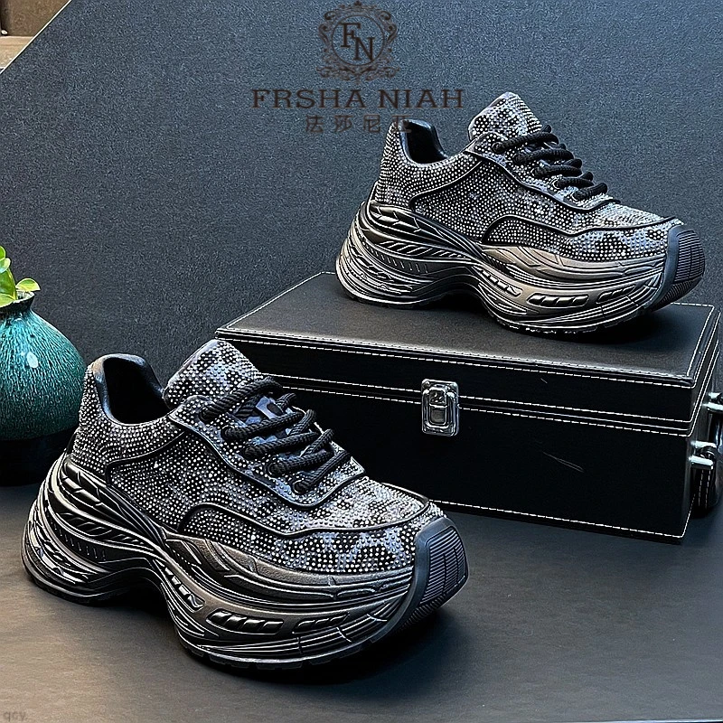 法莎尼亚老爹鞋男款秋季款休闲厚底增高男士老爹鞋2025新款爆款