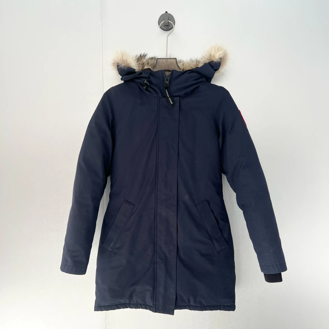 95新 CANADA GOOSE Victoria派克兜帽羽绒服/xs码/Y5062/北京