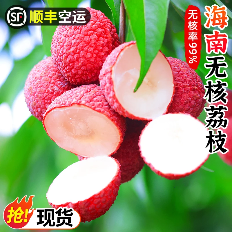 【顺丰空运】海南无核荔枝当季新鲜水果果园现摘送礼桂味孕妇包邮