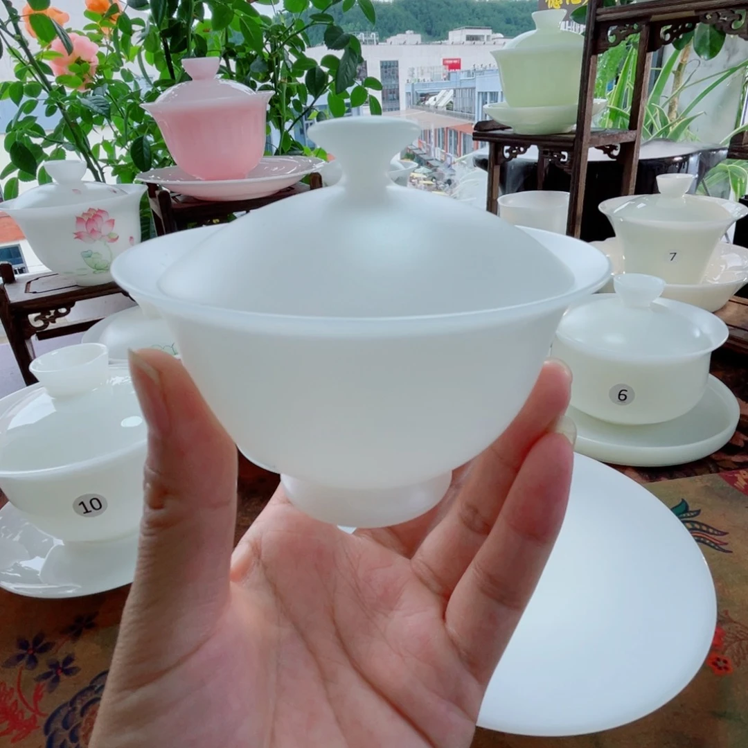 高足二才素烧盖碗