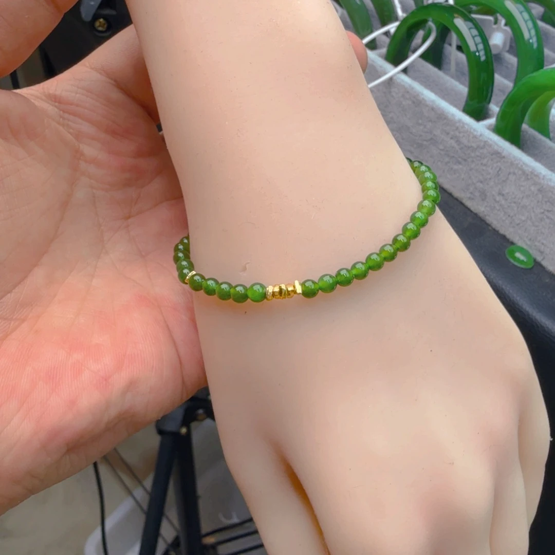 手链未镶嵌和田玉（碧玉）