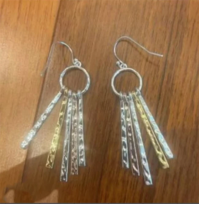 【N T Liu定制款】铜合金耳饰 银羽耳饰E3008