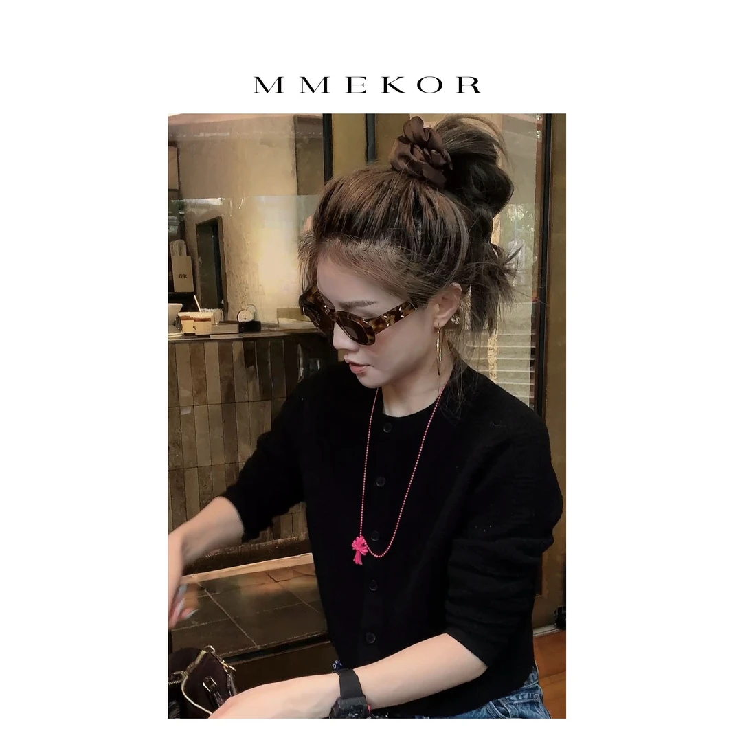 MMEKOR“中女魅力”针织衫 2025新款秋款千金玛德琳上衣 30151