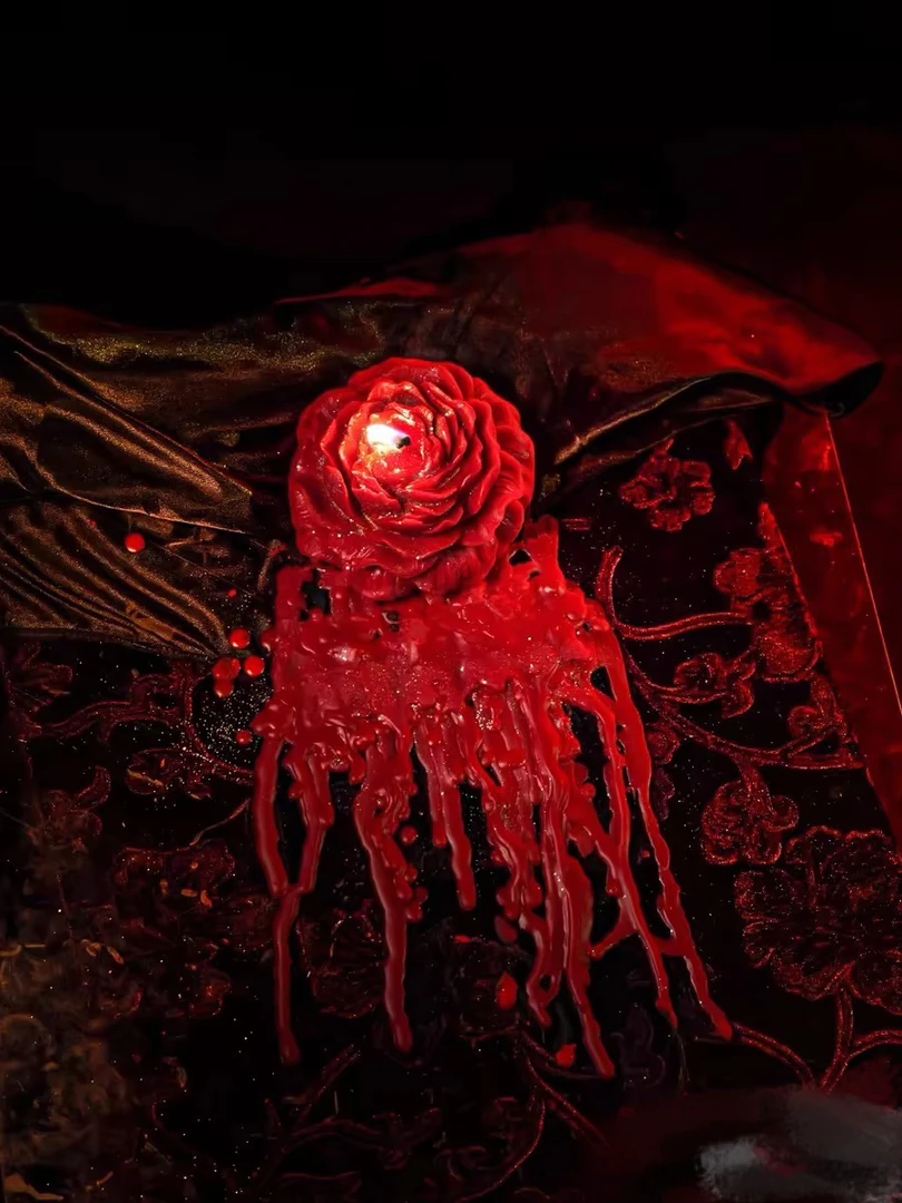 纯色牡丹花依兰香大豆蜡蜂蜡香薰蜡烛家居摆件ins风伴手礼