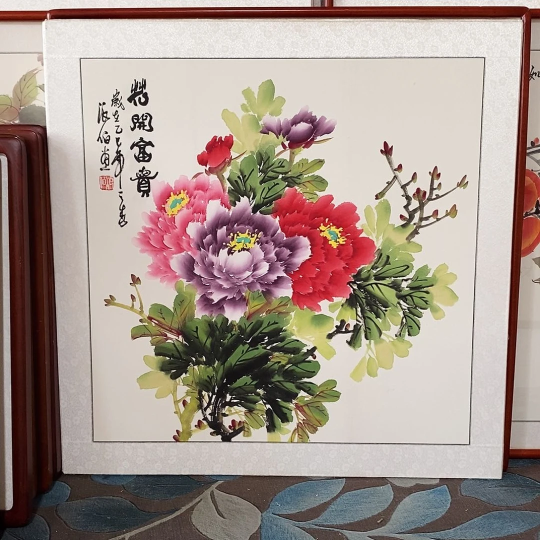国画带框尺寸82手绘包邮