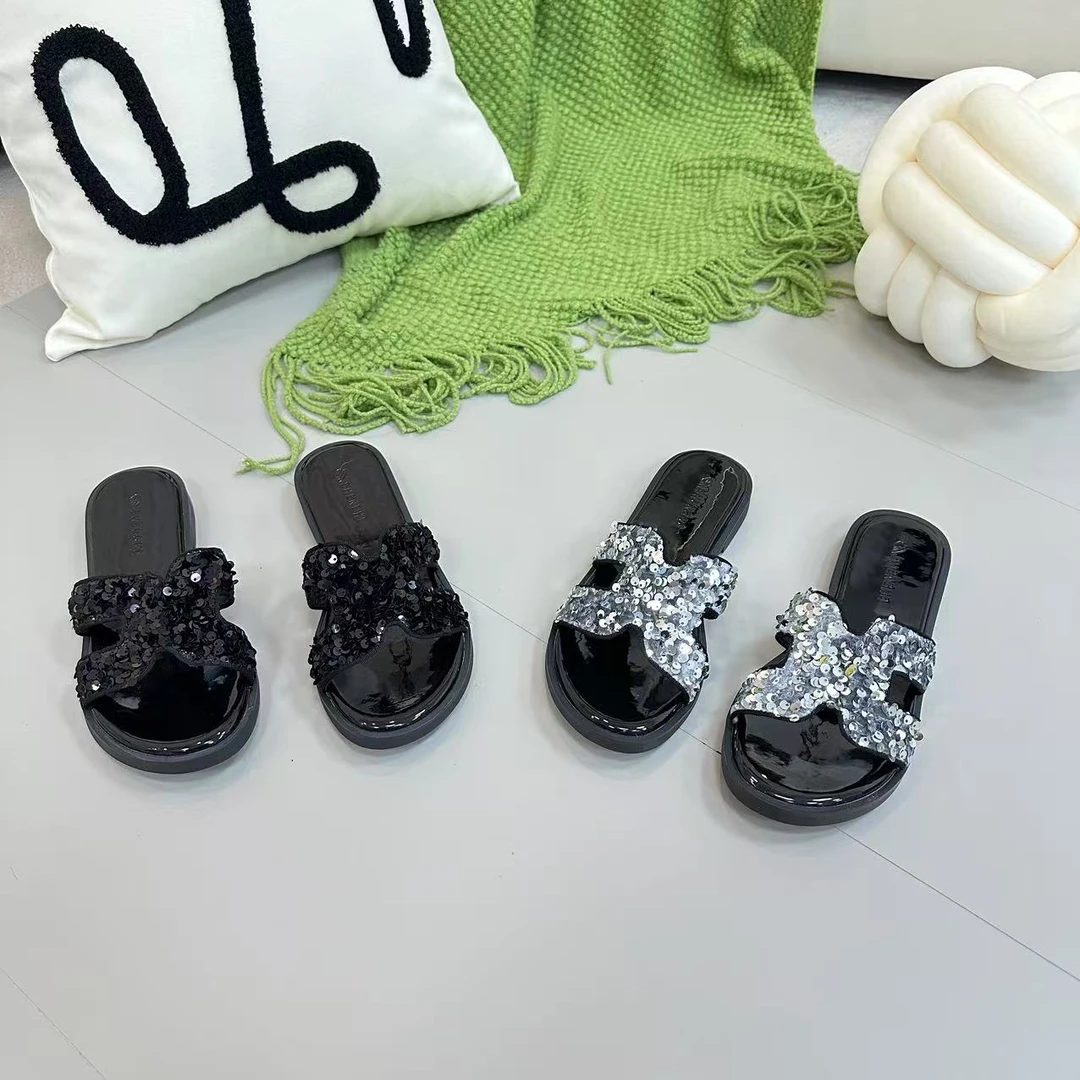 2025夏季新款休闲百搭时尚平底女款一字拖 2712