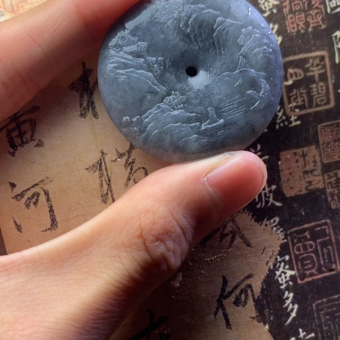 定制翡翠未镶嵌翡翠吊坠