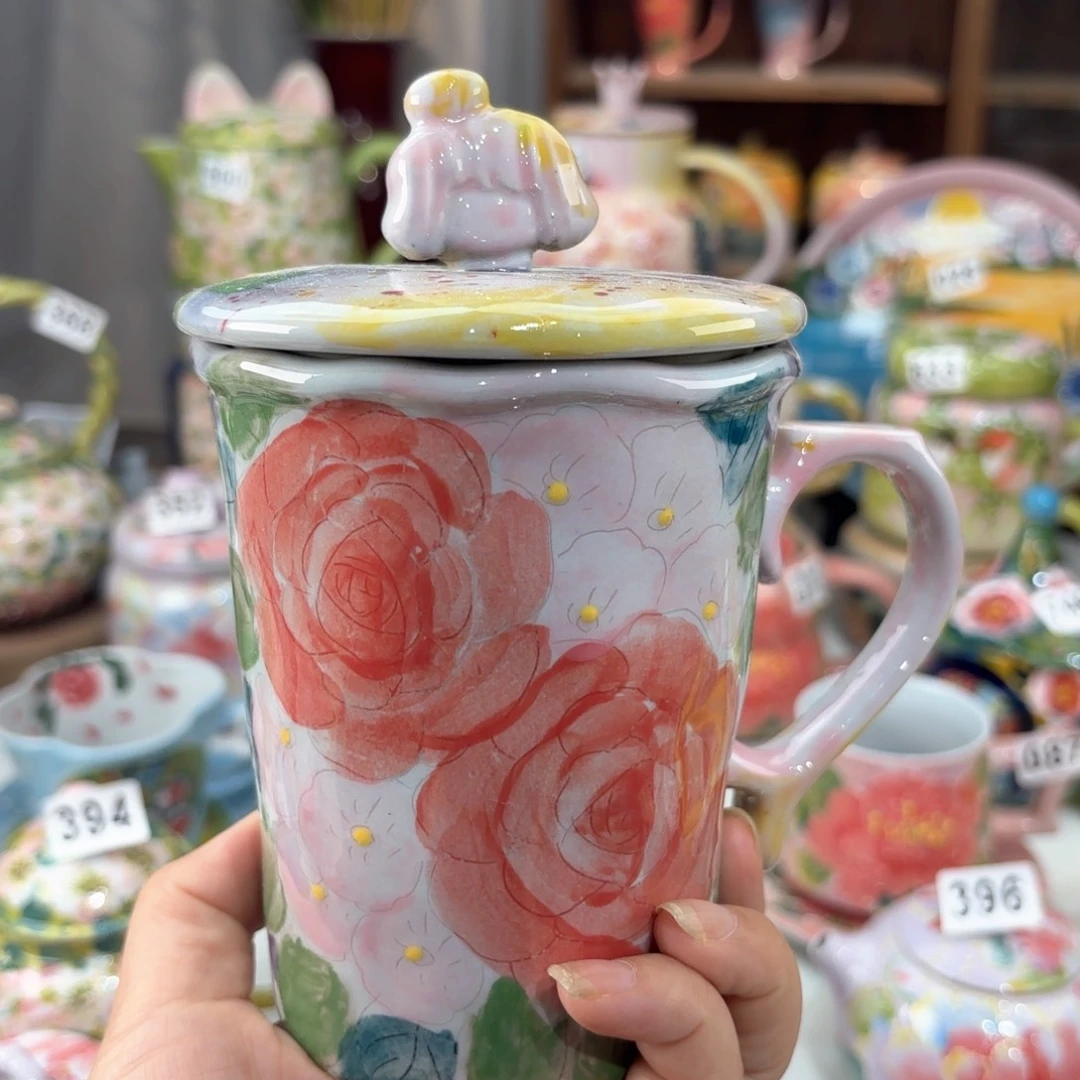 景德镇手绘高温釉下彩陶瓷茶具