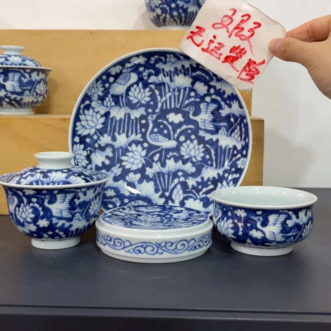 青花仿元一鹭连科