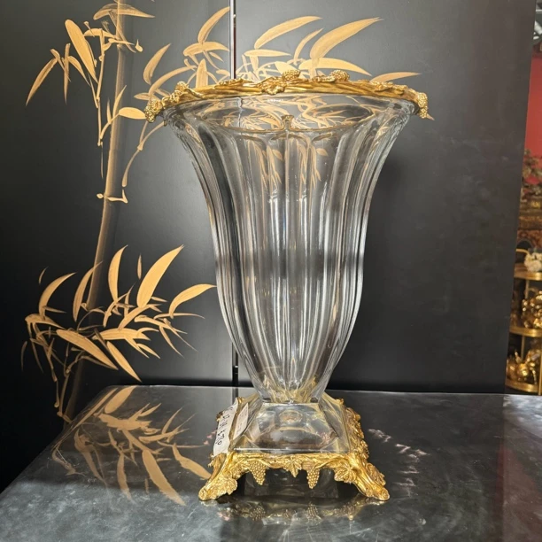 GM81水晶黄铜装饰桌面玄关摆件