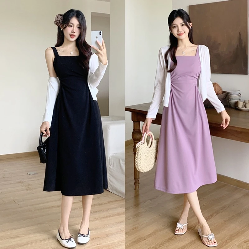 6500-大码夏装显瘦遮肉高级感气质时尚休闲连衣裙风情万种的套装