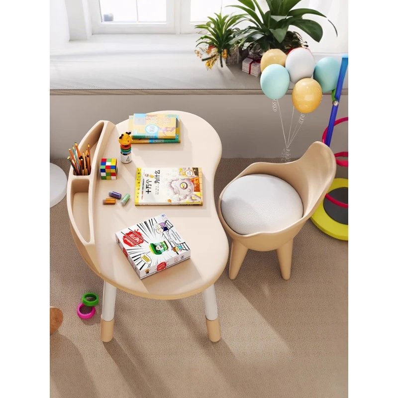 IKEA宜家儿童花生桌家用可升降宝宝学习写字桌子幼儿园早教桌椅婴