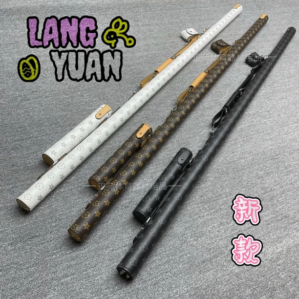 一体小头台球杆筒手工制作新款高端定制通杆桶手提斜挎时尚杆桶