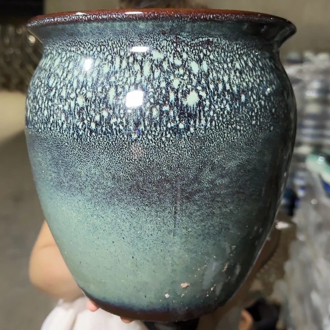 紫砂花盆高24口22