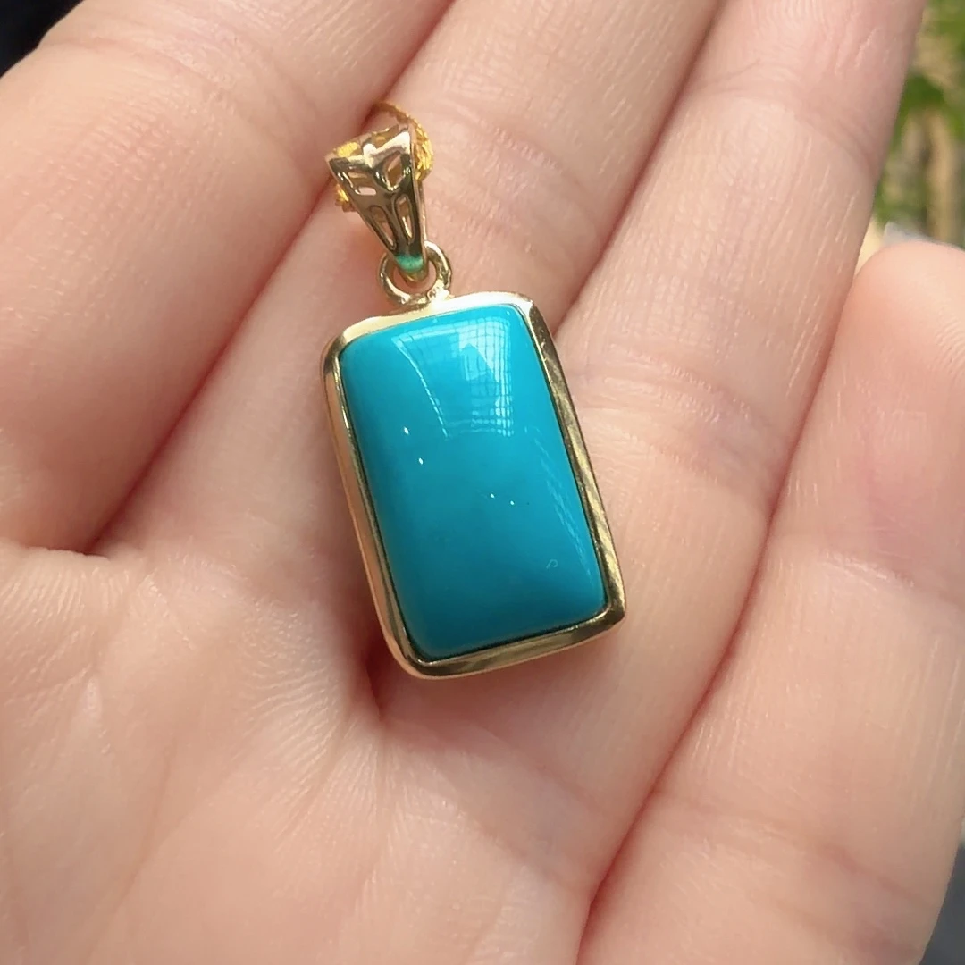 绿松石银S925镶嵌颈饰