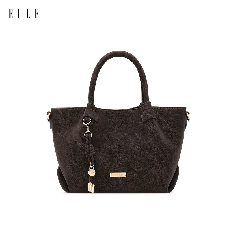 ELLE25年新款【琥珀流光】冬季爆款通勤百搭手提包菜篮子托特挎斜包