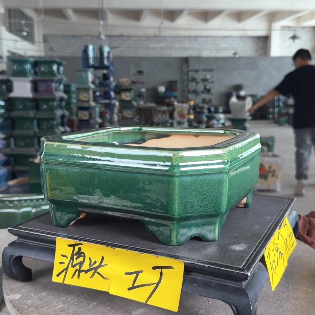 。一风堂石湾花盆 里面高温裂 内20*7