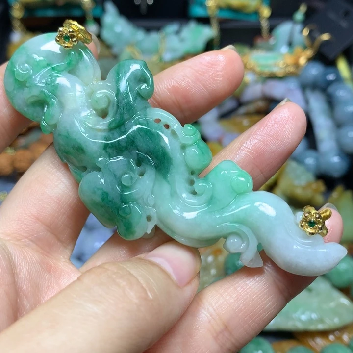 翡翠未镶嵌颈饰仿古凤