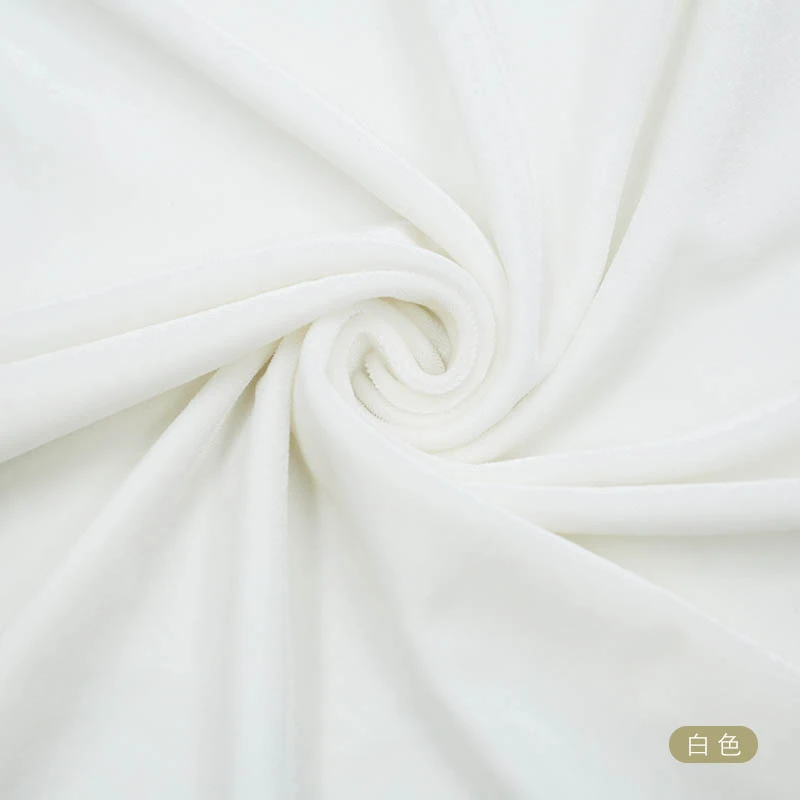 【金丝绒-白色】连衣裙上衣套装时装服装面料