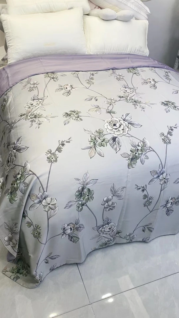 吉家优品 兰精天丝印花被罩 瑞爱福 莱赛尔纤维 双人被罩