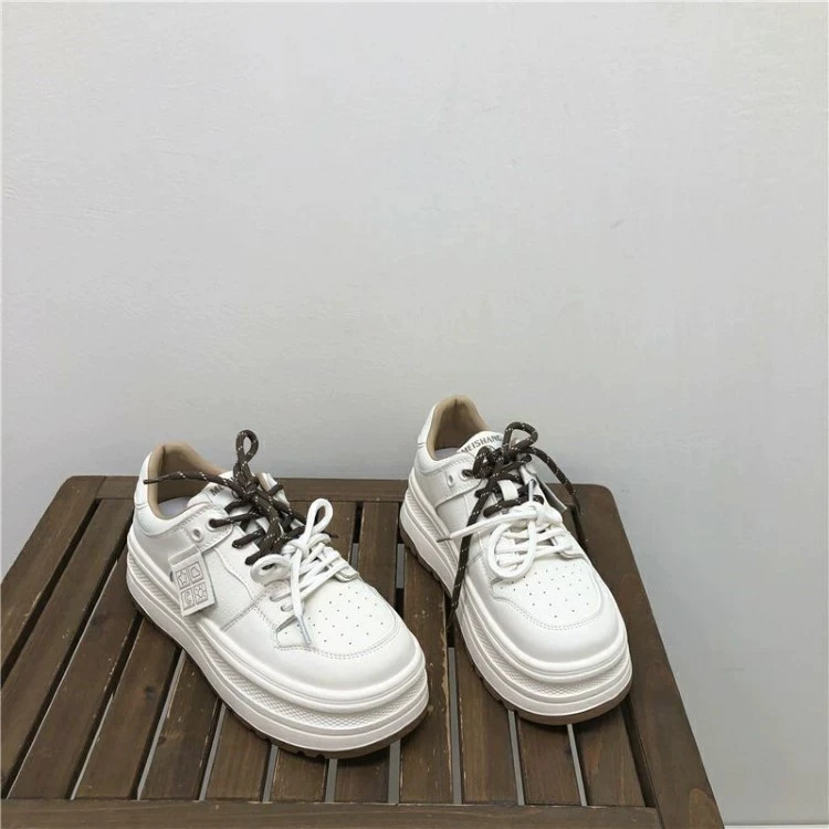 防水台平跟板鞋松糕底时尚休闲鞋小白鞋松糕鞋厚底