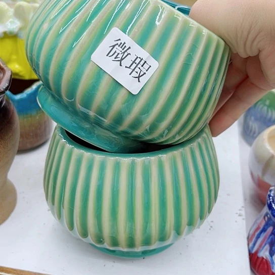 多肉绿植陶瓷花盆9.9包邮，有空