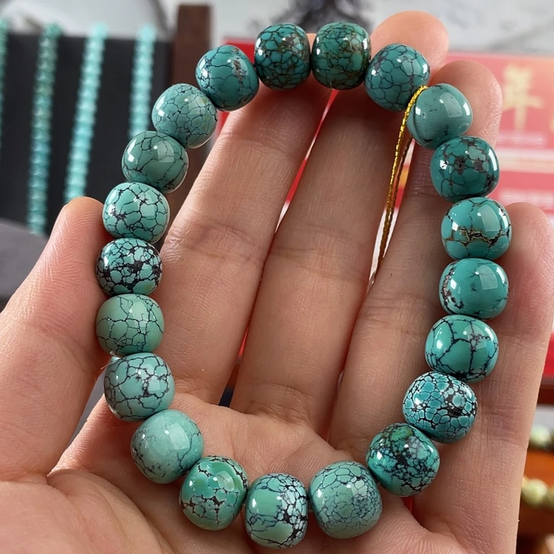 绿松石未镶嵌摆件网花单圈卡10.7