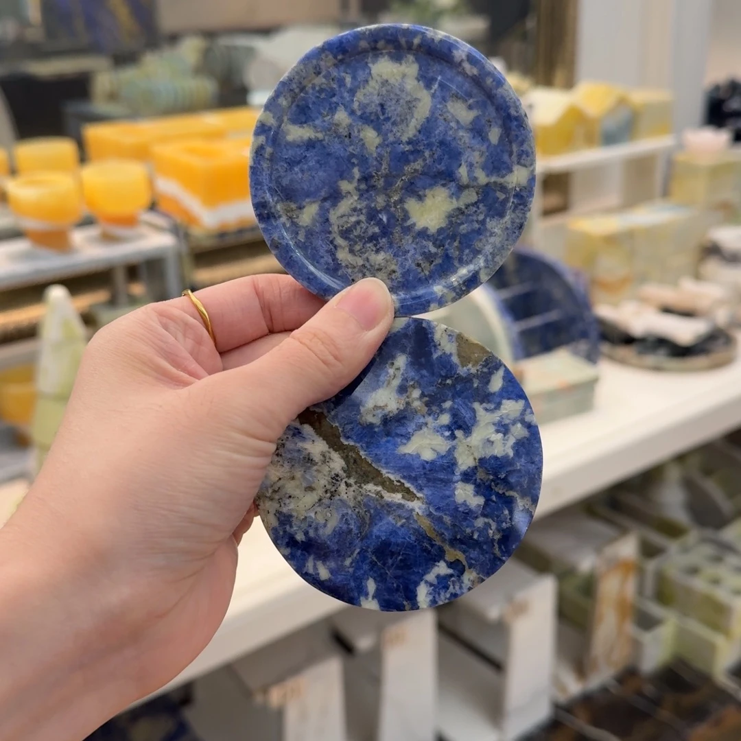 石材玻利维亚蓝茶杯垫