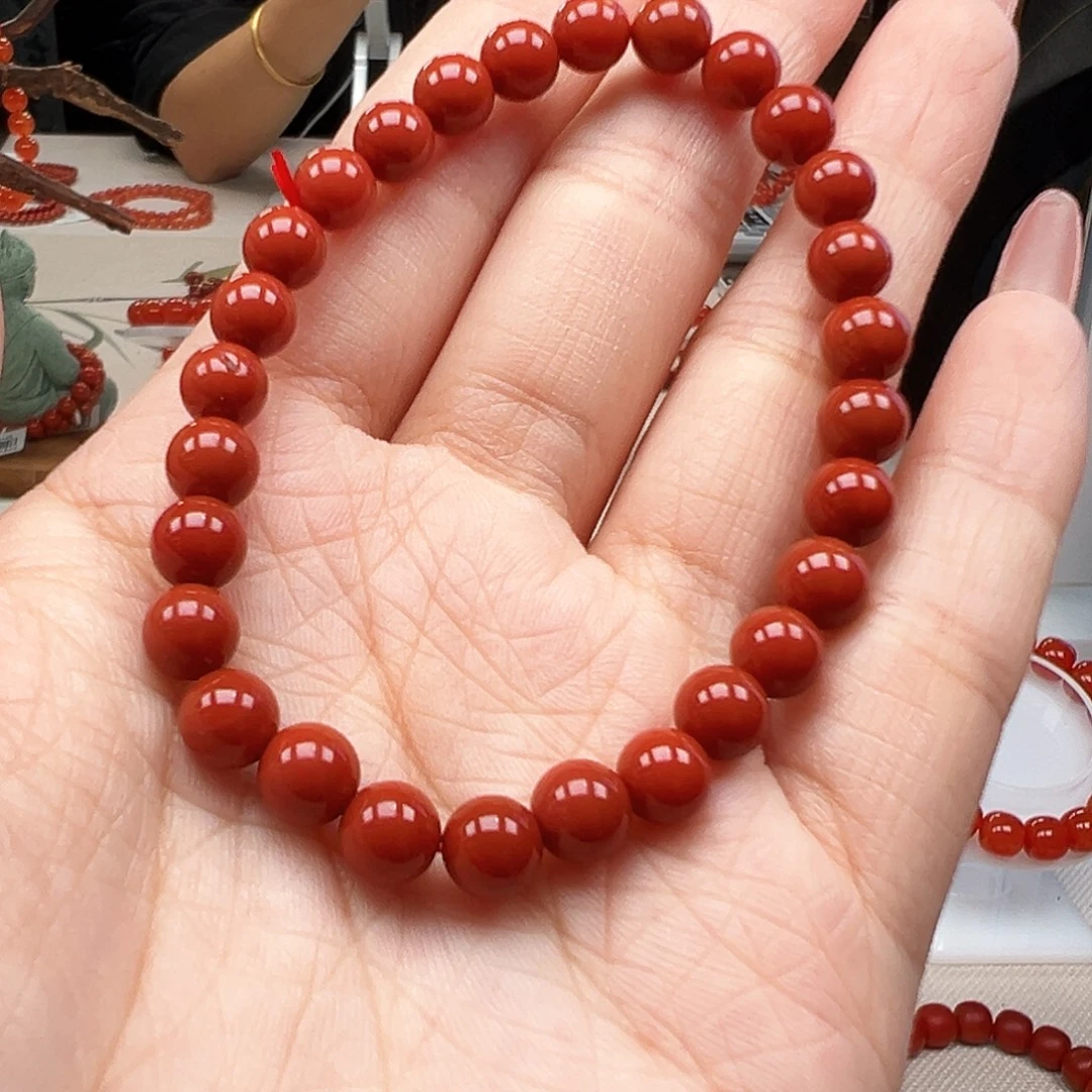 南红玛瑙未镶嵌手链
