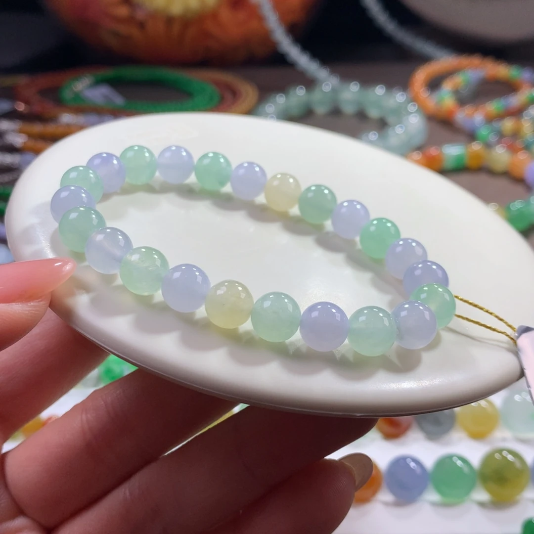 翡翠未镶嵌戒指胶润马卡龙卡8