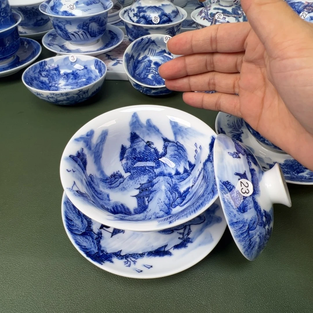 景德镇纯手工纯手绘茶具木木23
