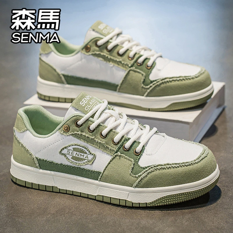 森马帆布男鞋秋季潮流百搭低帮休闲板鞋青少年运动防滑厚底小白鞋