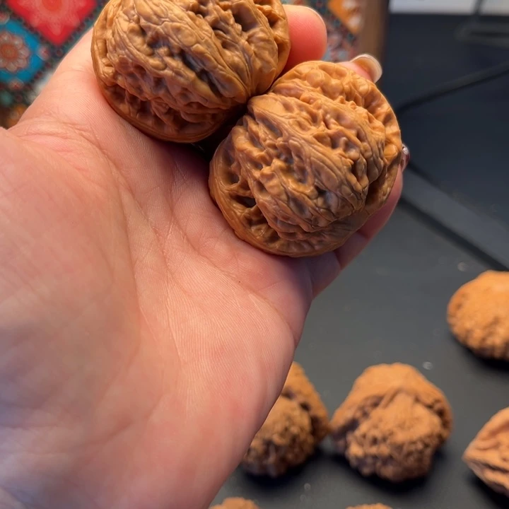 吊坠文玩核桃红锦鲤龟背