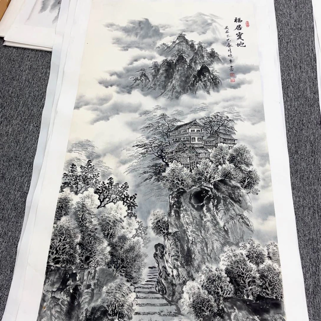 国画绘画作品多次参加全国