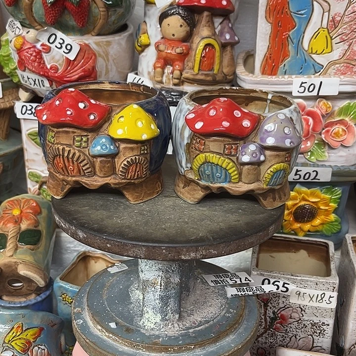 粗陶材质多肉花盆