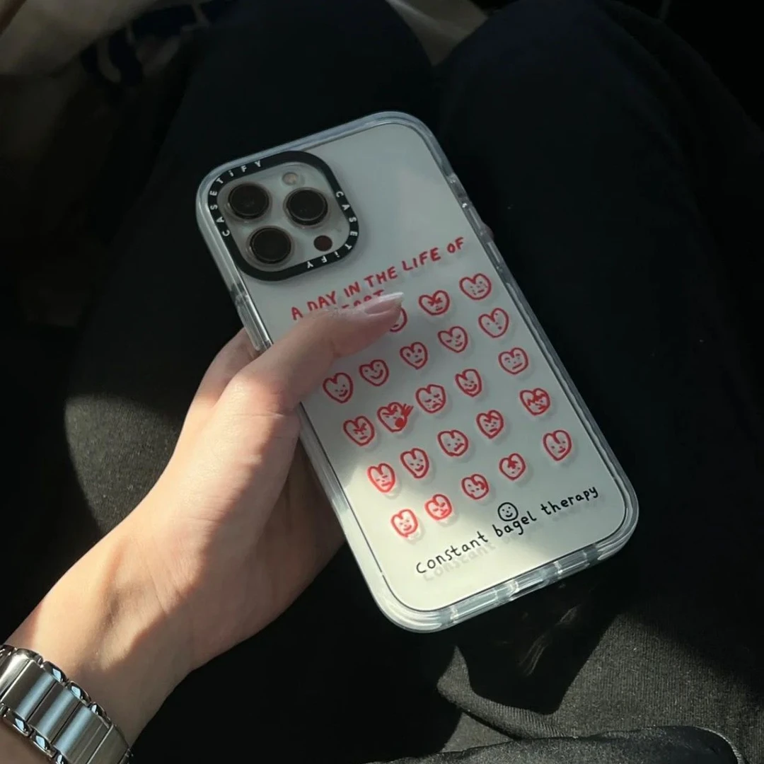 适用iPhone11Promax苹果xsmax手机壳12Pro满屏爱心表情x透明13Pro