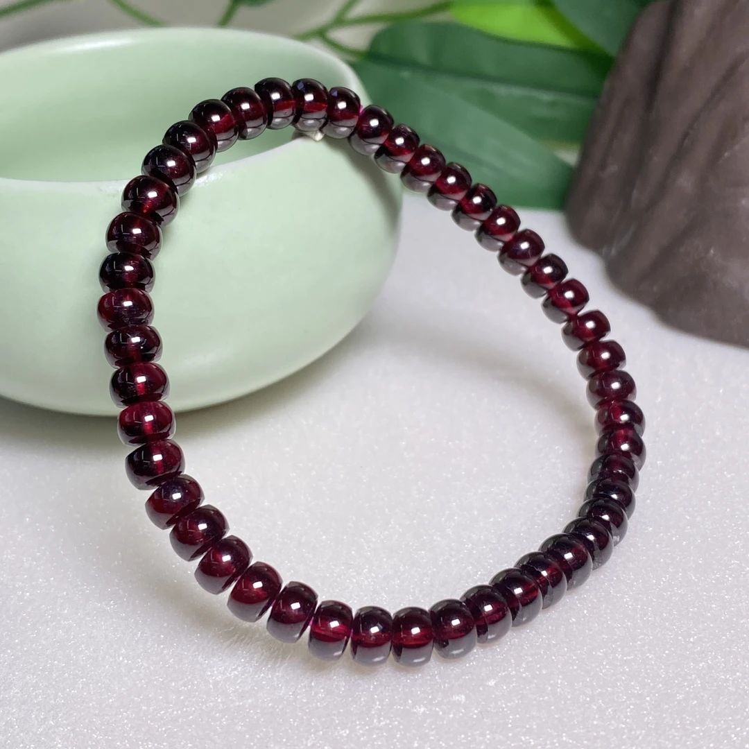 【小北好物】石榴石单圈手串-17QL01X1214【多样性发一件】约3*5mm