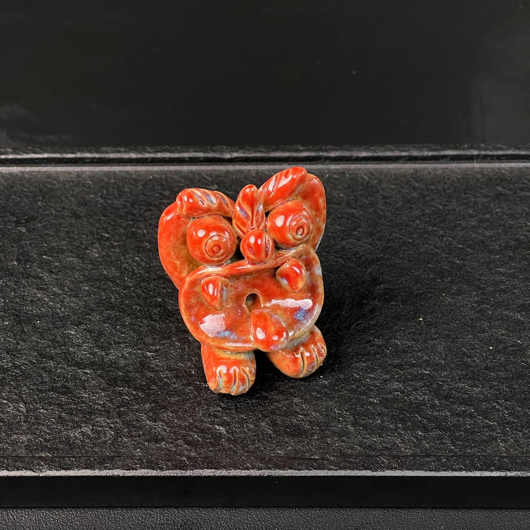 【见珊专属】全手工朱砂瑞仔无声瓦猫