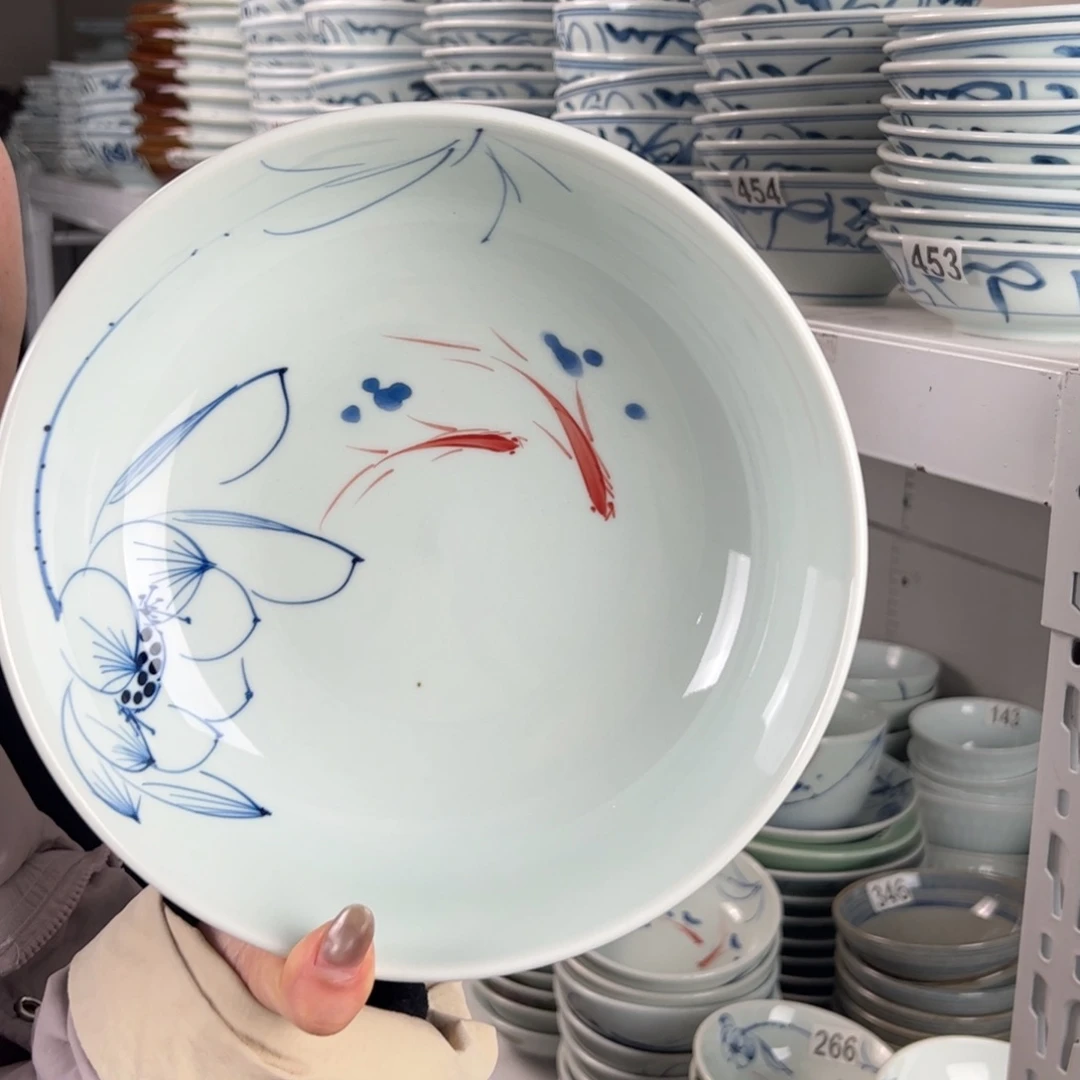 中瑕手绘9寸罗汉碗（随机图案单只装）