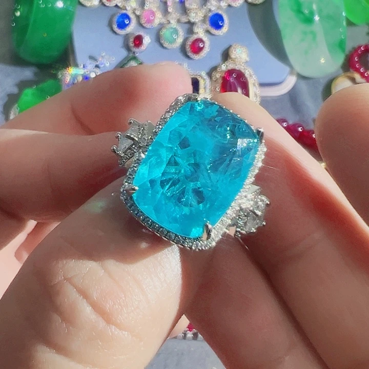 非金属红色蓝色满钻镶嵌