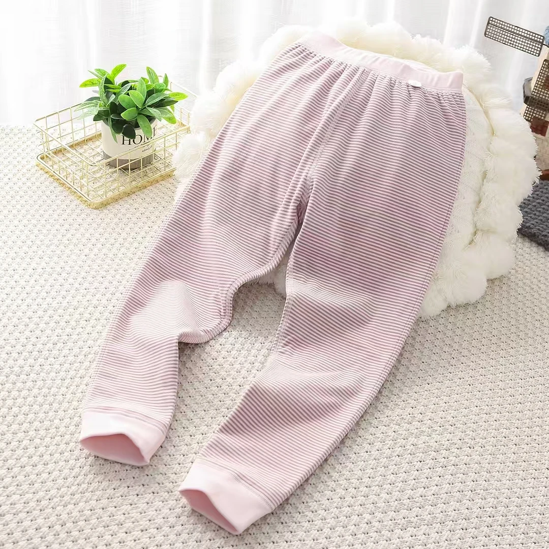 儿童秋冬保暖裤蚕丝加绒加厚校服神器加厚内搭条纹